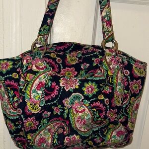 Vera Bradley Paisley Floral Patterned Tote Bag